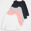 Friboo GIRLS TEE 5 PACK - Langarmshirt - Light Grey/pink/black, Kinder -FRIBOO Geschäft 08d279a7545948089a3b1a9ea5cb624b