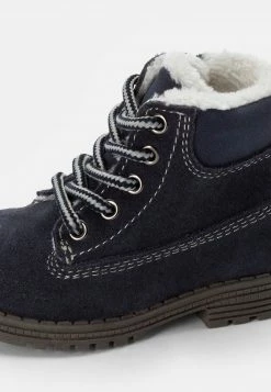 Friboo LEATHER BOOTIES - Schnürstiefelette - Dark Blue, Kinder -FRIBOO Geschäft 2d0170b10c3a4f48aa321fc76b8428ad