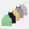 Friboo STRAPPY VEST 5 PACK - Top - Multi-coloured - 917_yellow - 202_dark Blue - 503, Kinder -FRIBOO Geschäft 437b7bf4871a49bcb3d0144617913401