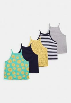 Friboo STRAPPY VEST 5 PACK - Top - Multi-coloured - 917_yellow - 202_dark Blue - 503, Kinder