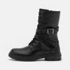 Friboo LEATHER - Schnürstiefel - Black, Kinder -FRIBOO Geschäft 49781c006380499fb0668f6a50229e24