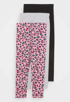 Friboo BASIC GIRLS 3 PACK - Leggings - Hosen - Pink/light Grey, Kinder