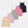 Friboo STRAPPY VEST 5 PACK - Top - Multi-coloured/ Pink/ Yellow, Kinder