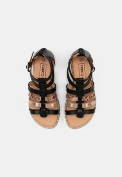 Friboo LEATHER - Riemensandalette - Black, Kinder -FRIBOO Geschäft b81f342ff57545de9d1fbbf502a57b0f