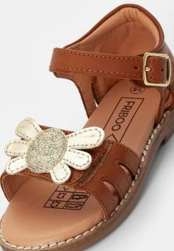 Friboo LEATHER SANDALS - Riemensandalette - Gold/cognac, Kinder -FRIBOO Geschäft cb398e99da0d4b11a958f53e90d12c9f