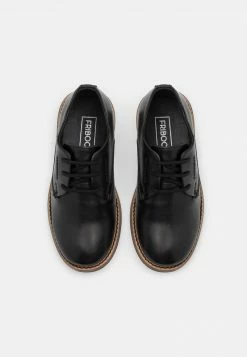 Friboo LEATHER - Schnürer - Black, Kinder -FRIBOO Geschäft e282e24429874371b2aab537efa17e89