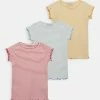 Friboo 3 PACK GIRL RIB TEE - T-Shirt Basic - Blue - 502_yellow - 202_pink - 402, Kinder -FRIBOO Geschäft e51d3363c315480790f03f8380271ba4