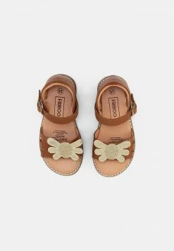 Friboo LEATHER SANDALS - Riemensandalette - Gold/cognac, Kinder -FRIBOO Geschäft f3d6f194ddde43f89bbd13de72aa14a1
