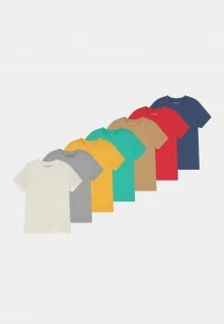Friboo BASIC BOY TEE 7 PACK - T-Shirt Basic - Multi-coloured/dark Blue/red, Kinder