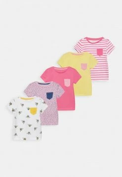 Friboo POCKET TEE 5 PACK - T-Shirt Print - Multi Coloured/white/yellow, Kinder